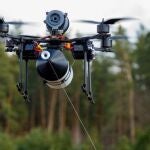 Dron con fibra óptica en la demostración de Brave1. 