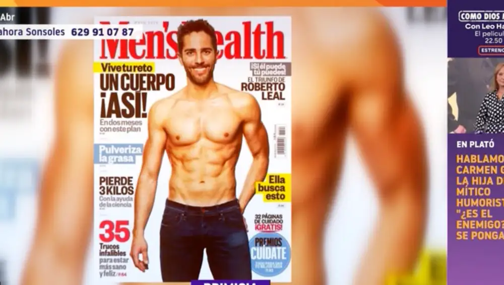 Roberto Leal en la portada de 'Men's Health' hace 8 años