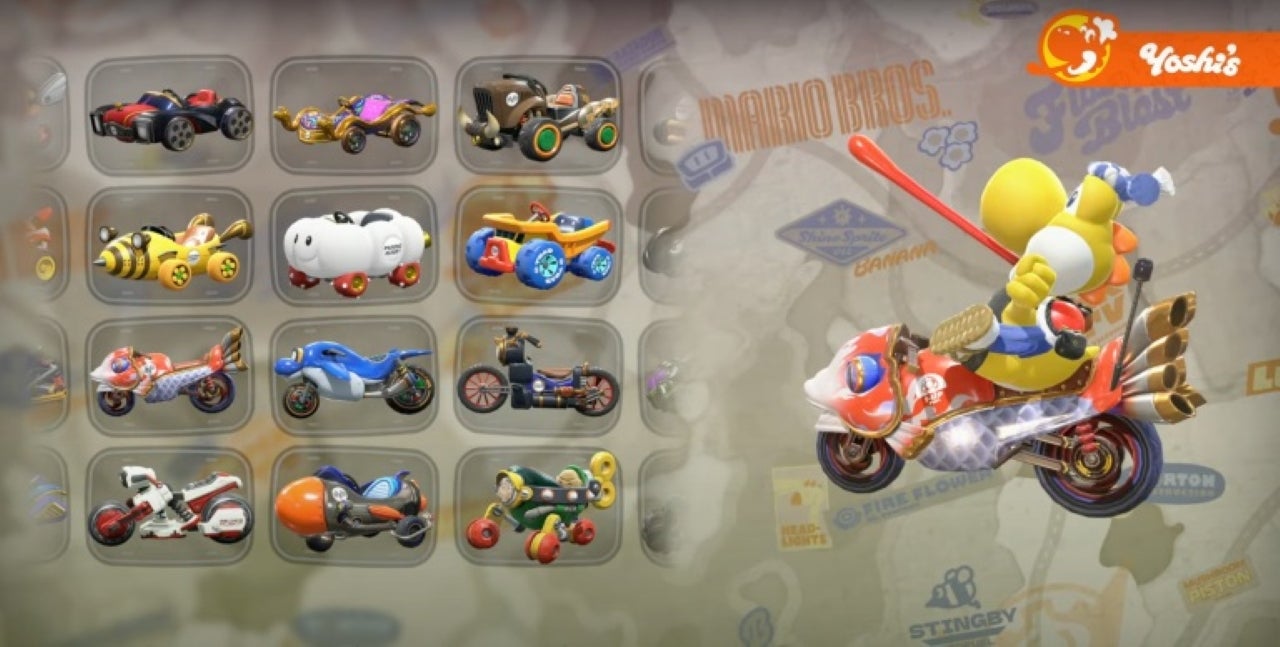 Abajo a la izquierda puedes ver la moto temática de R.O.B