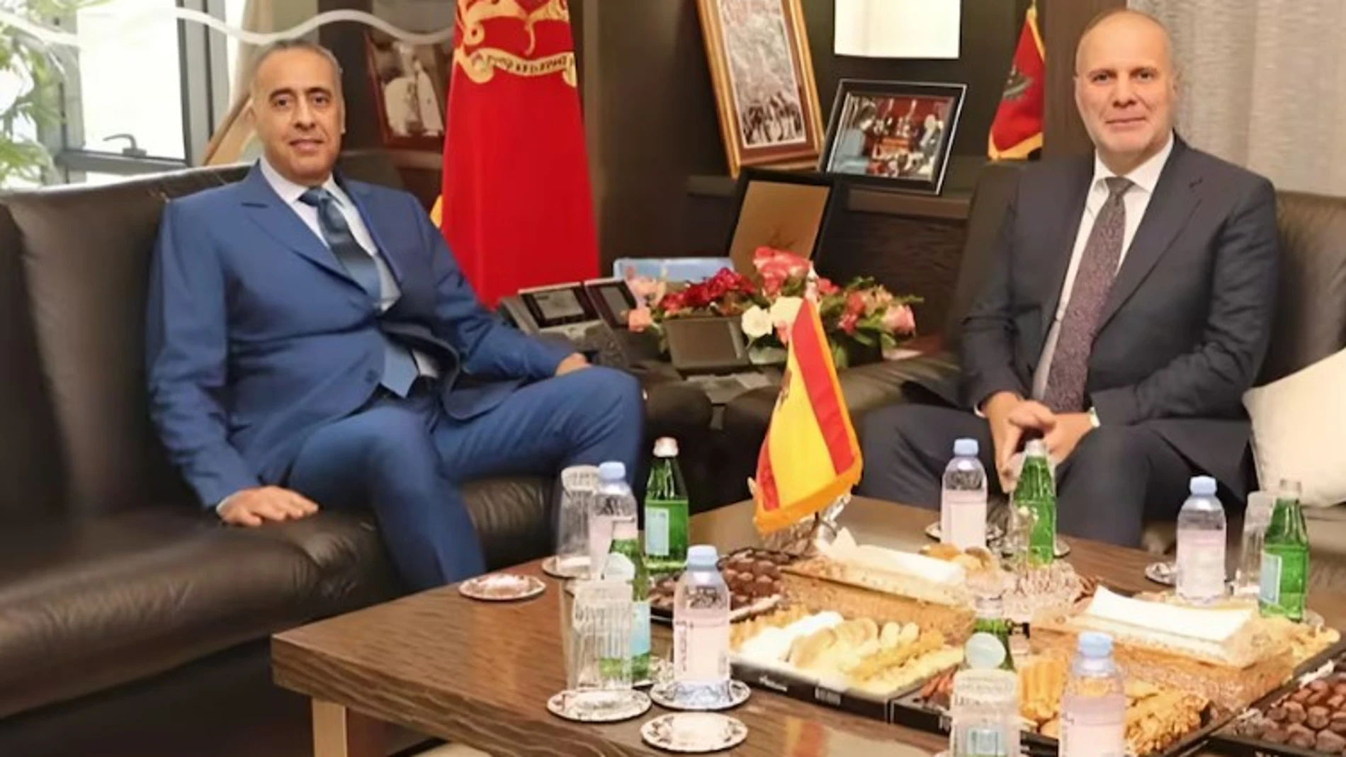 Un momento de la reunión entre los dos mandos de la lucha antiterrorista