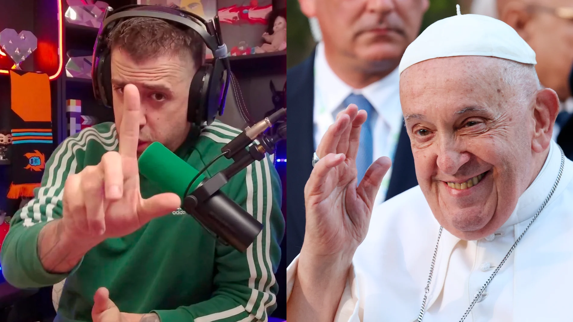 Auronplay habla del fallecimiento del papa Francisco y de los orígenes de sus posibles sucesores: "Parece esto un chiste"