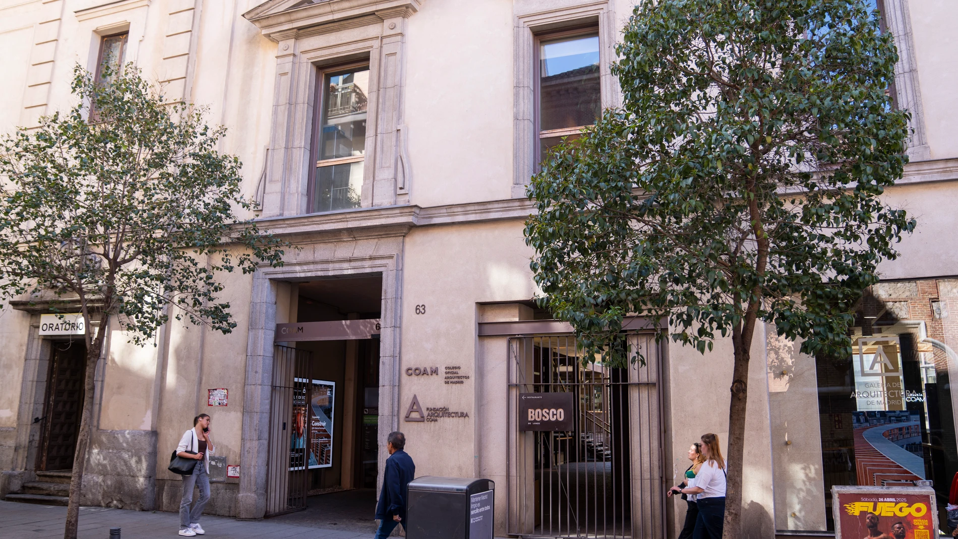 COAM, Colegio Oficial de Arquitectos de Madrid en la C/ de Hortaleza, 63