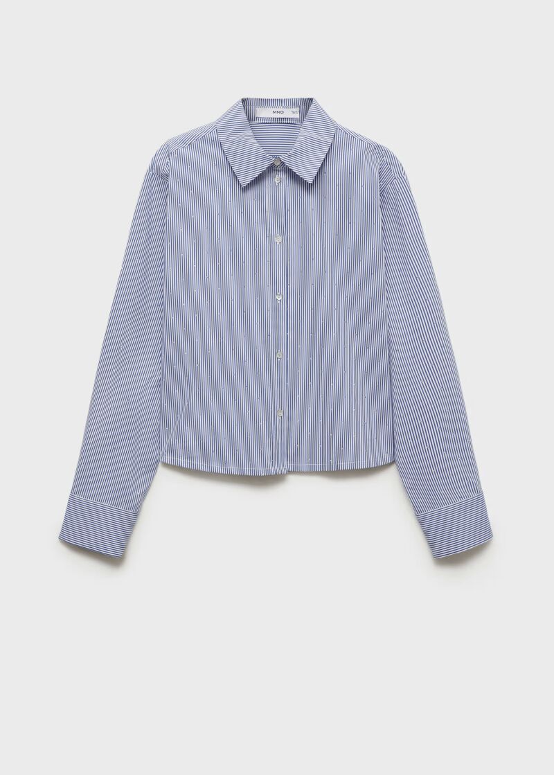 Camisa rayas detalle strass.