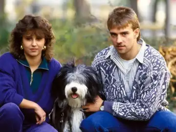 Hansi Flick, de joven, junto a su mujer Hansi Flick, de joven, junto a su mujer