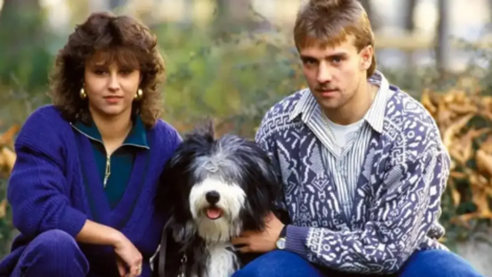 Hansi Flick, de joven, junto a su mujer