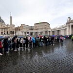 Mourners view Pope Francis' open casket at St. Peter's Basilica