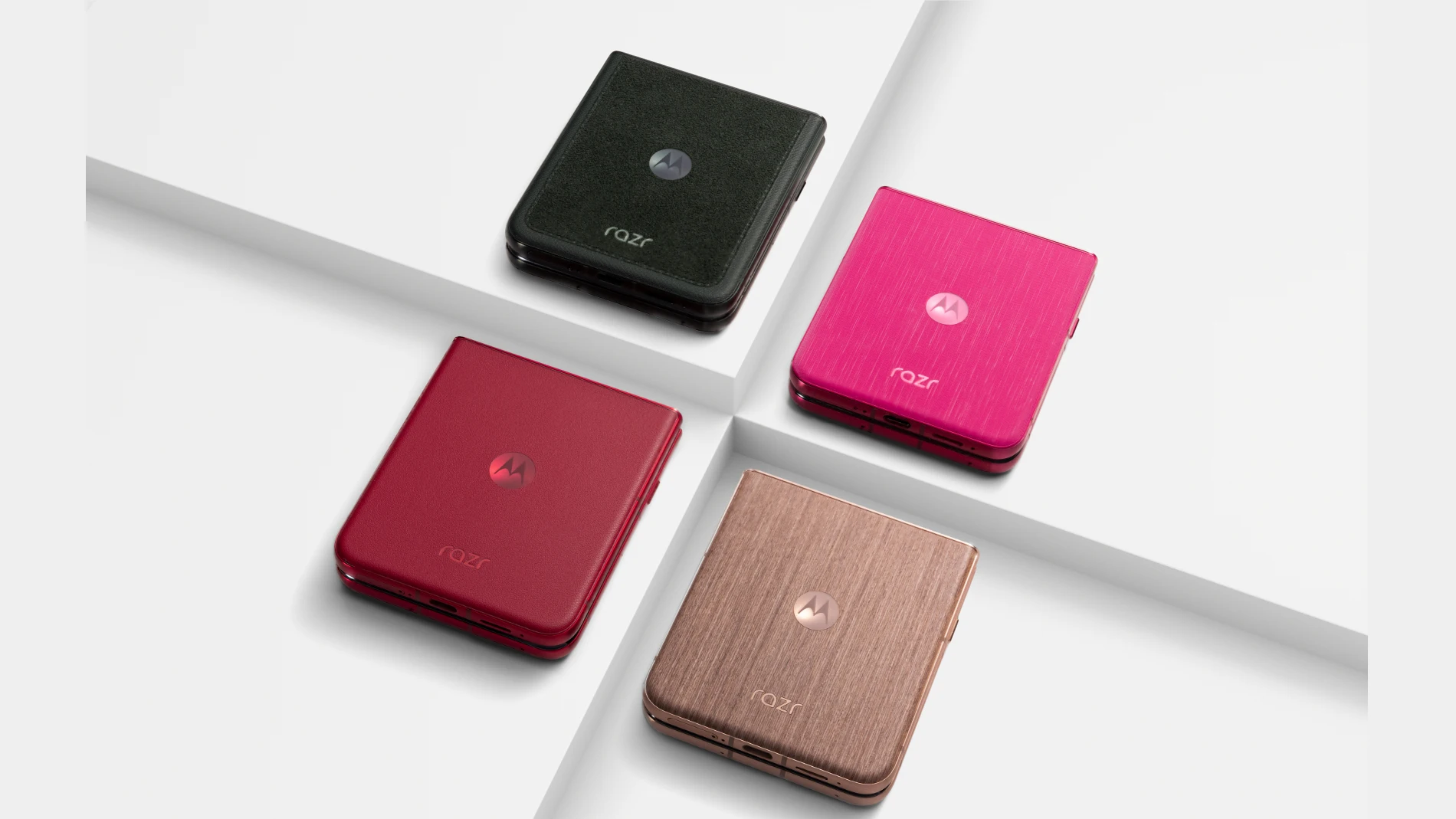 El nuevo motorola RAZR 60 Ultra en sus cuatro tonalidades disponibles