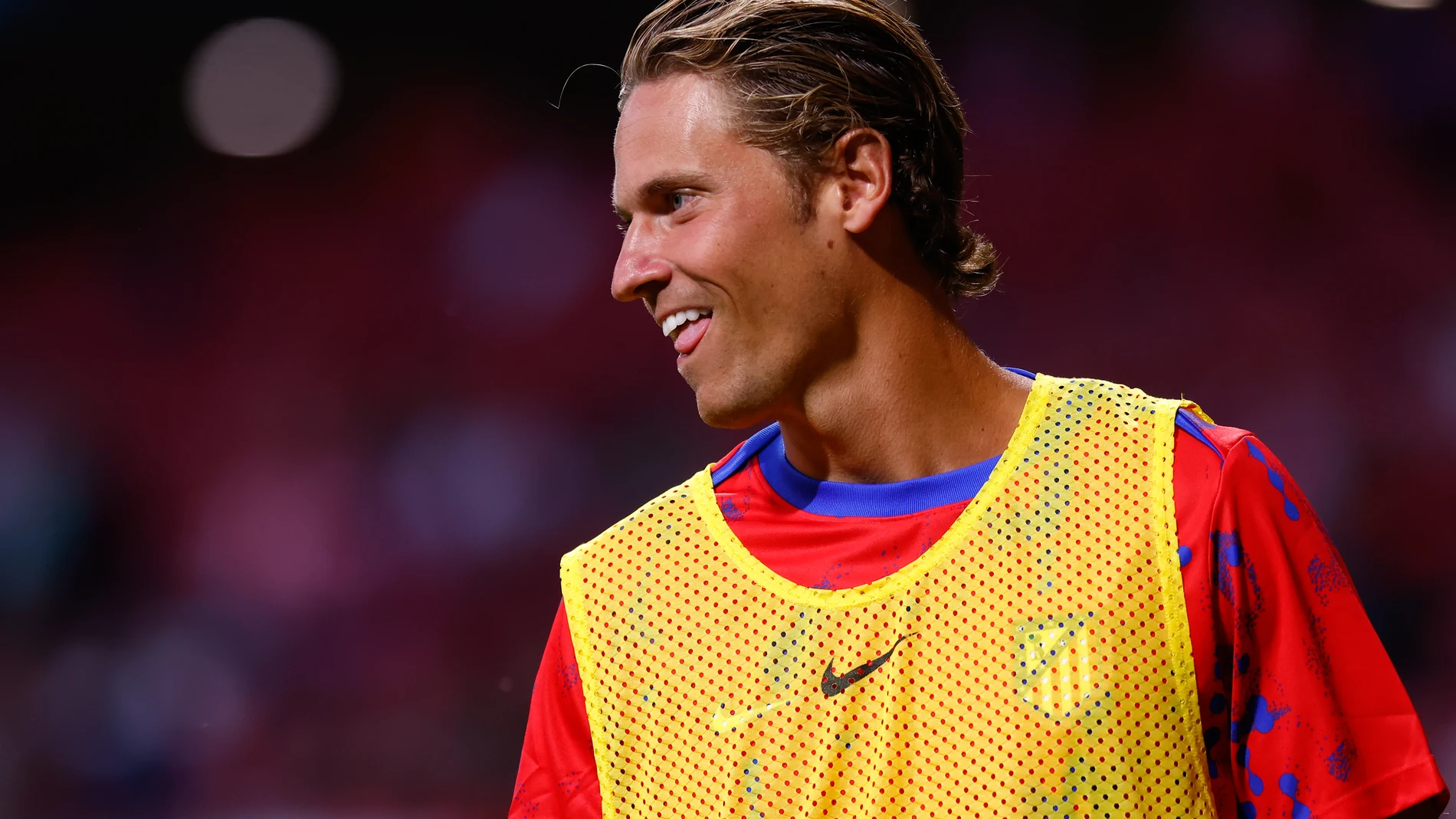 Marcos Llorente of Atletico de Madrid looks on during the Spanish League, LaLiga EA Sports, football match played between Atletico de Madrid and Rayo Vallecano at Riyadh Air Metropolitano stadium on April 22, 2025, in Madrid, Spain. AFP7 24/04/2025 ONLY FOR USE IN SPAIN