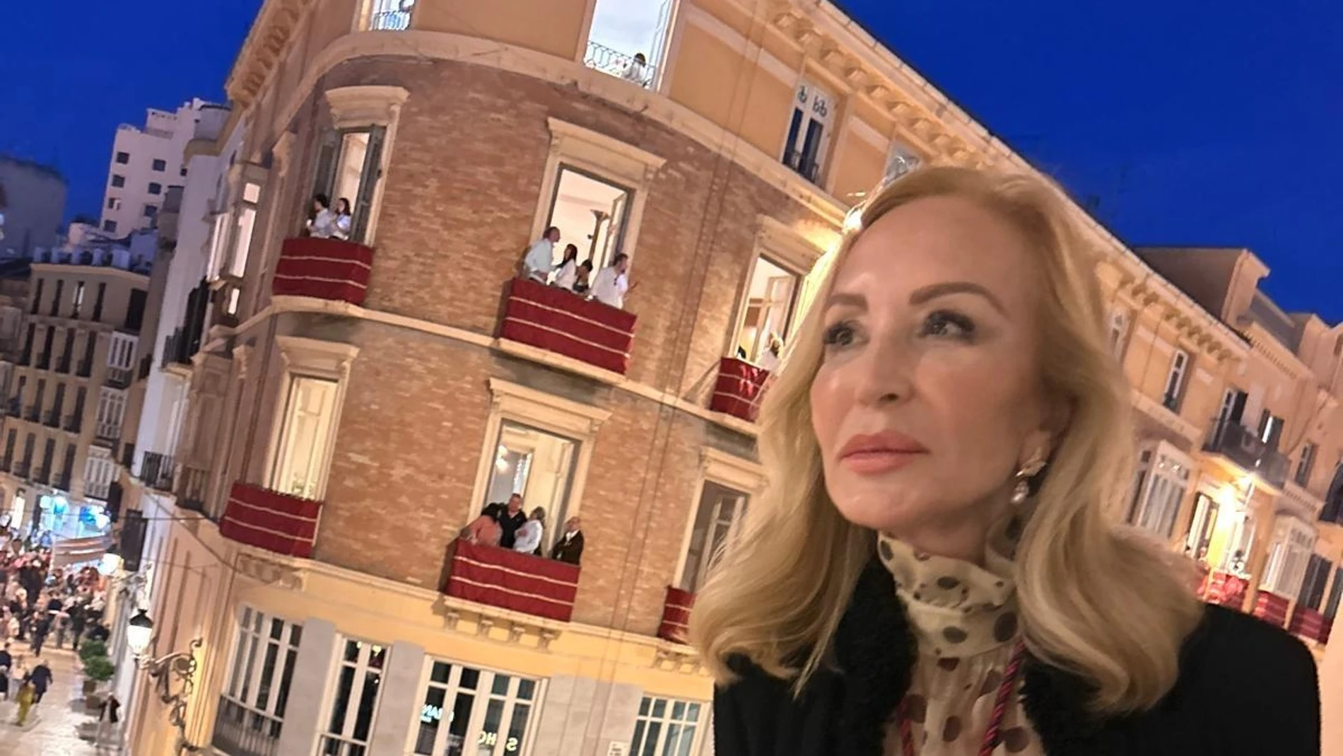 Carmen Lomana en la Semana Santa de Málaga