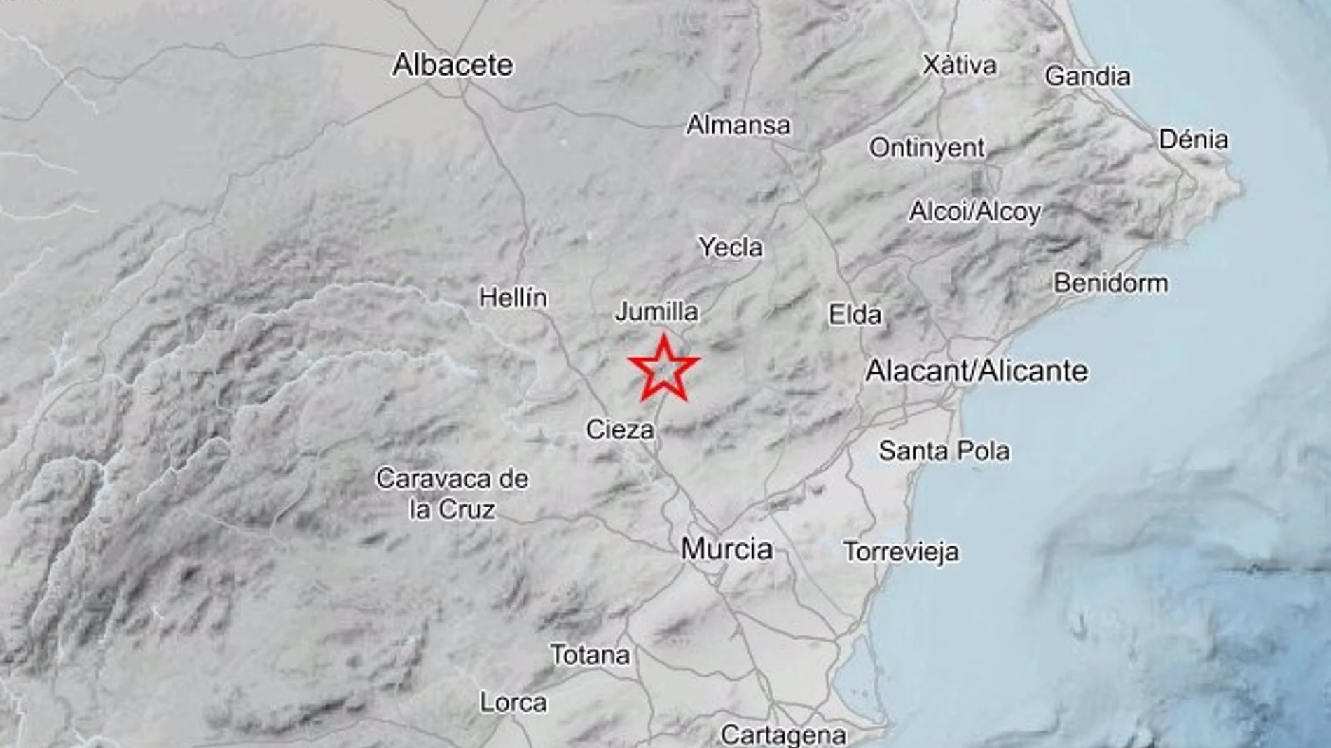 MURCIA.-Sucesos.- Jumilla (Murcia) registra dos terremotos de 2,2 y 1,7 grados de magnitud