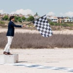 Carlos Sainz, durante la presentación del circuito MadRing