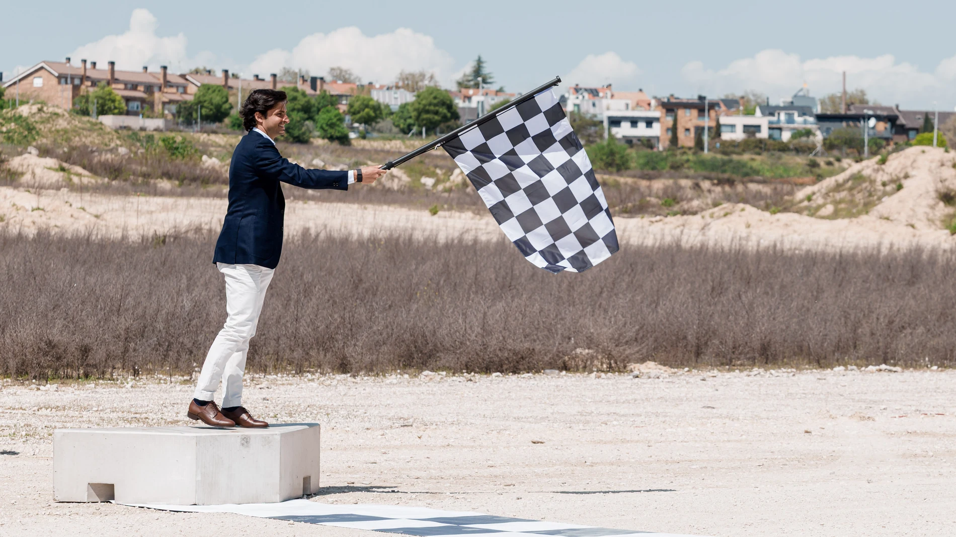 Carlos Sainz, durante la presentación del circuito MadRing