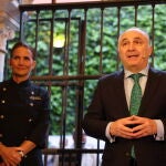 Juan Ignacio Zafra y Samantha Vallejo, ayer en el acto En Esencia Sevilla 