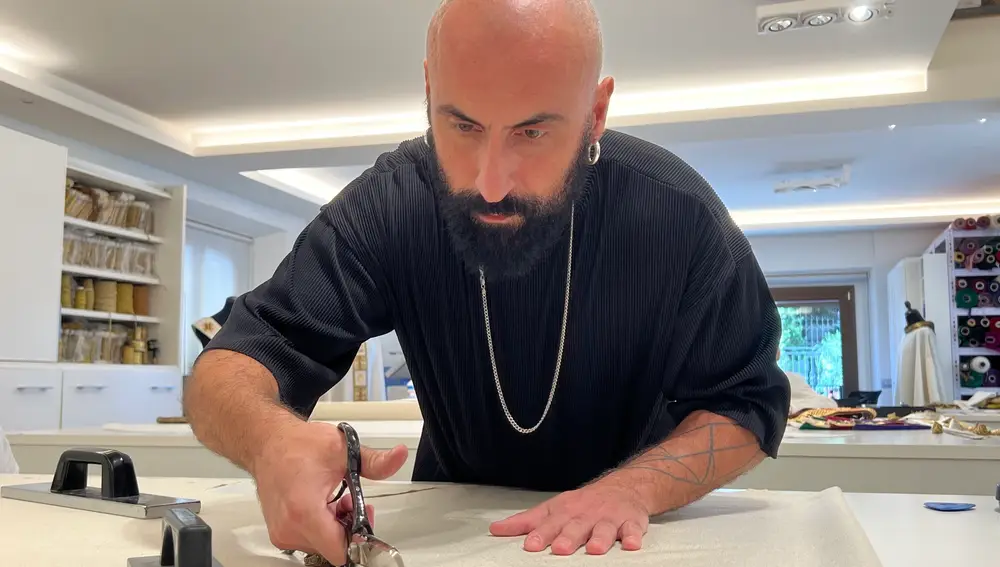 Filippo Sorcinelli, en su atelier de Roma