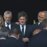 Javier Milei llega al funeral del papa Francisco