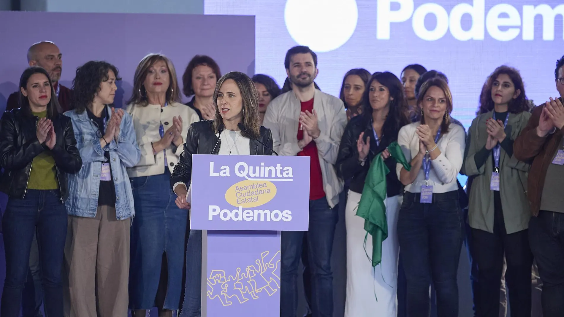 AMP.- Belarra mantiene su núcleo duro en la Ejecutiva de Podemos con Montero y Pablo Fernández de números dos y tres