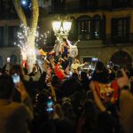 Un momento de la celebración de la Copa del Rey en la Rambla