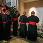 Cardenales, en la tumba de Francisco