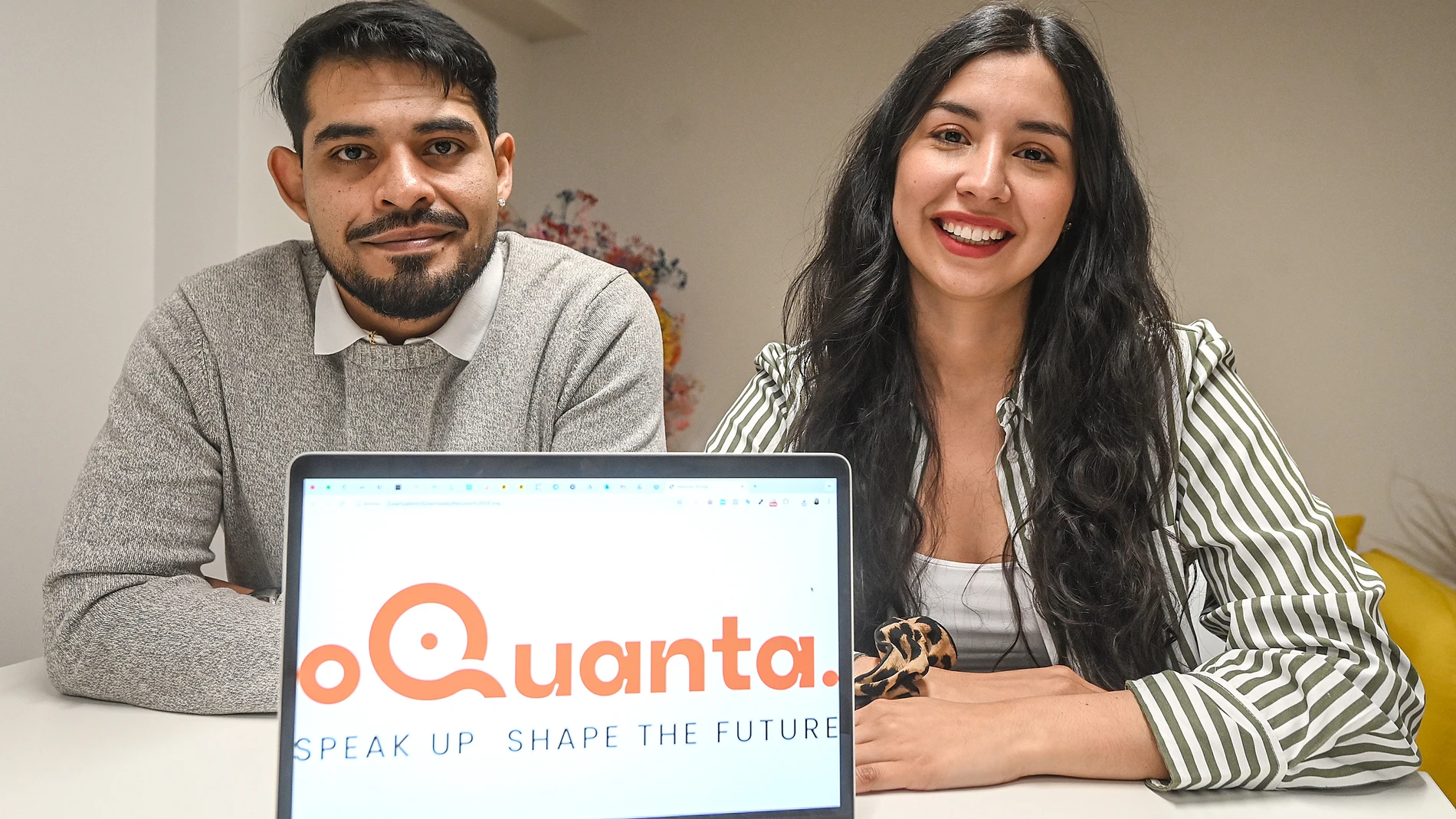 Los emprendedores Joselyn Prado y Andrés Cevallos