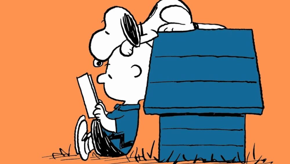 Una de las m&iacute;ticas tiras de c&oacute;mic de Carlitos y Snoopy dibujadas por Charles M. Schulz