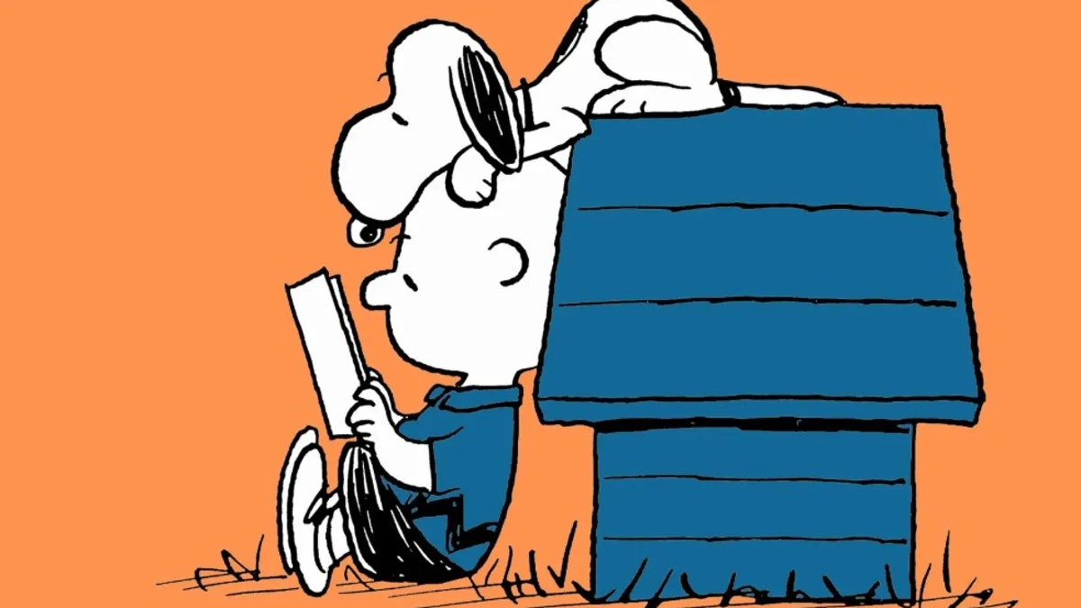 Una de las míticas tiras de cómic de Carlitos y Snoopy dibujadas por Charles M. Schulz