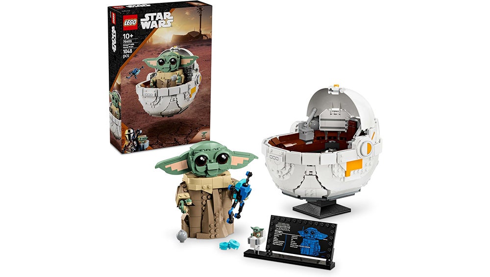 Esta figura de Din Grogu, también conocido como Baby Yoda, es ideal para homenajear a uno de los personajes más queridos