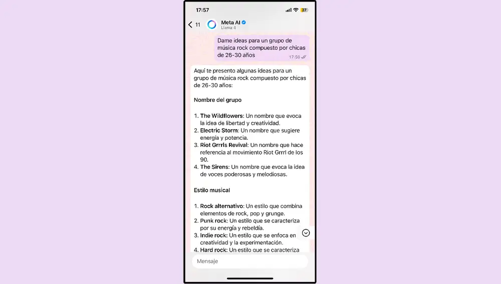 Ante la falta de inspiración: Meta AI