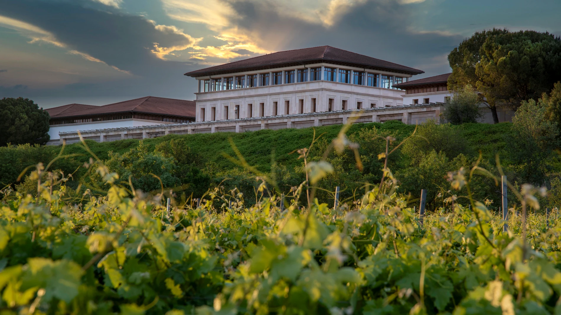 Edificio principal de la bodega Rioja Vega