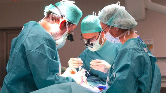 Detalle de una intervención quirúrgica realizado por el equipo del doctor Casado