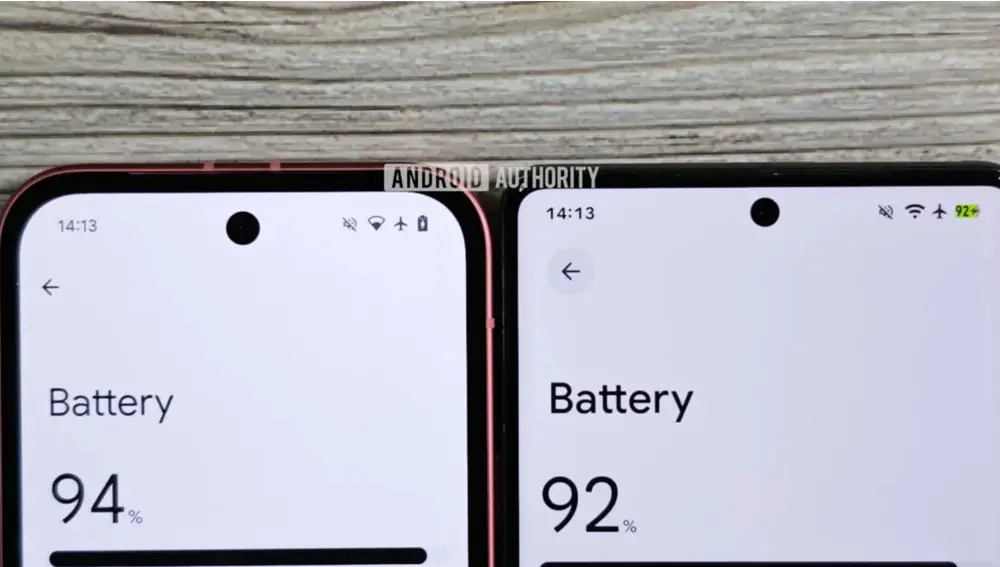 El nuevo icono de batería de Android se tiñe de un fondo verde cuando el móvil está cargando