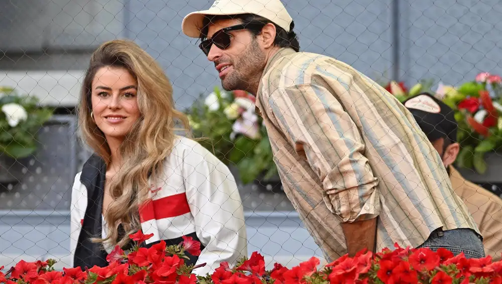 Juan Betancourt y su novia, Lola Riva, juntos en el Mutua Madrid Open