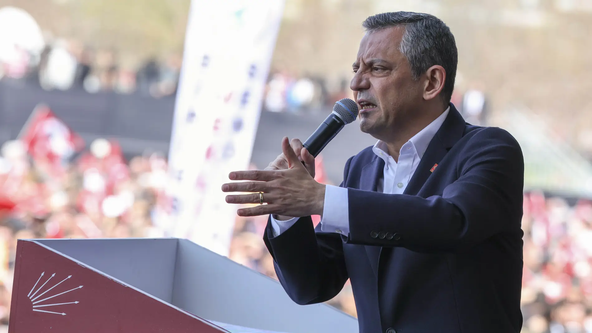 March 29, 2025, Istanbul, Turkiye: Turkiye's main opposition Republican People's Party Chairman Ozgür Ozel gave a speech at the ''Freedom Rally for Our Presidential Candidate Ekrem İmamoÄŸlu'' in Istanbul, Turkiye, on 29 March 2025.Europa Press/Contacto/Depo Photos29/03/2025 ONLY FOR USE IN SPAIN