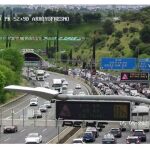 Atasco de más de 10 kilómetros en la M-40 madrileña tras caerse una plancha de un túnel