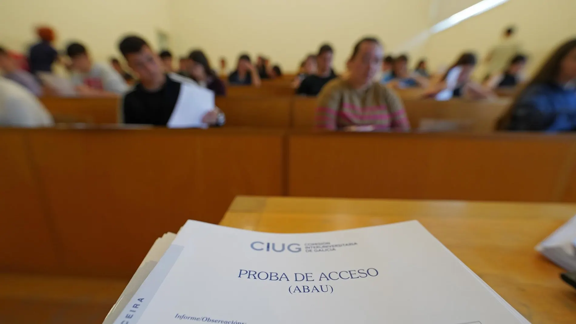 Imagen de archivo de las pruebas de accecso a la universidad en Galicia.