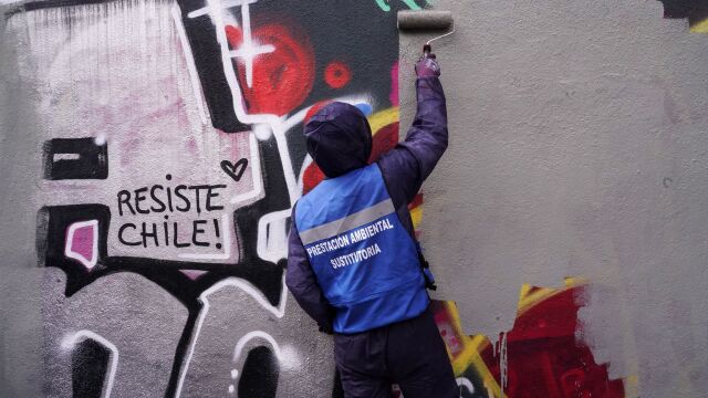 El rodillo contra el grafiti y el vandalismo en Madrid