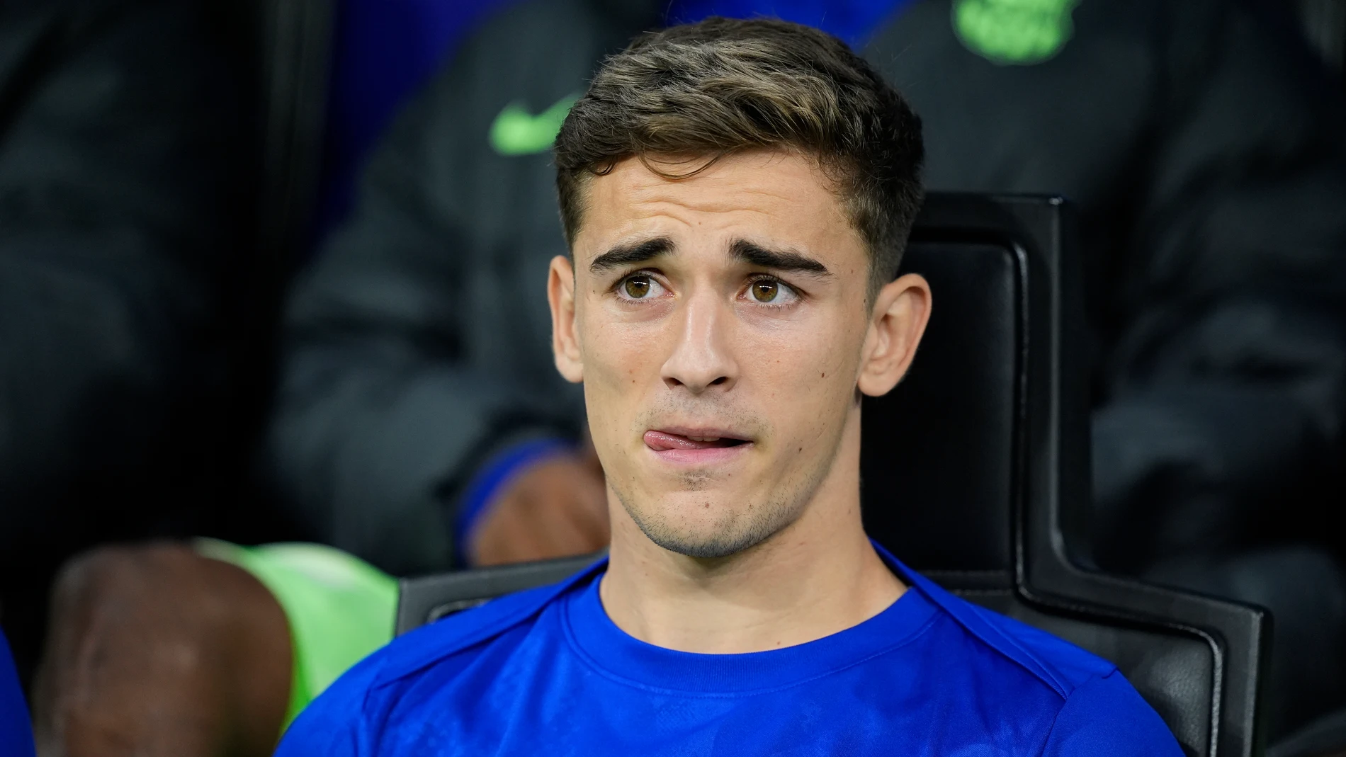 Pablo Martin Gavi of FC Barcelona looks on during the UEFA Champions League 2024/25 Semi Final First Leg match between FC Internazionale Milano and FC Barcelona at Giuseppe Meazza Stadium on May 06, 2025 in Milan, Italy. AFP7 06/05/2025 ONLY FOR USE IN SPAIN