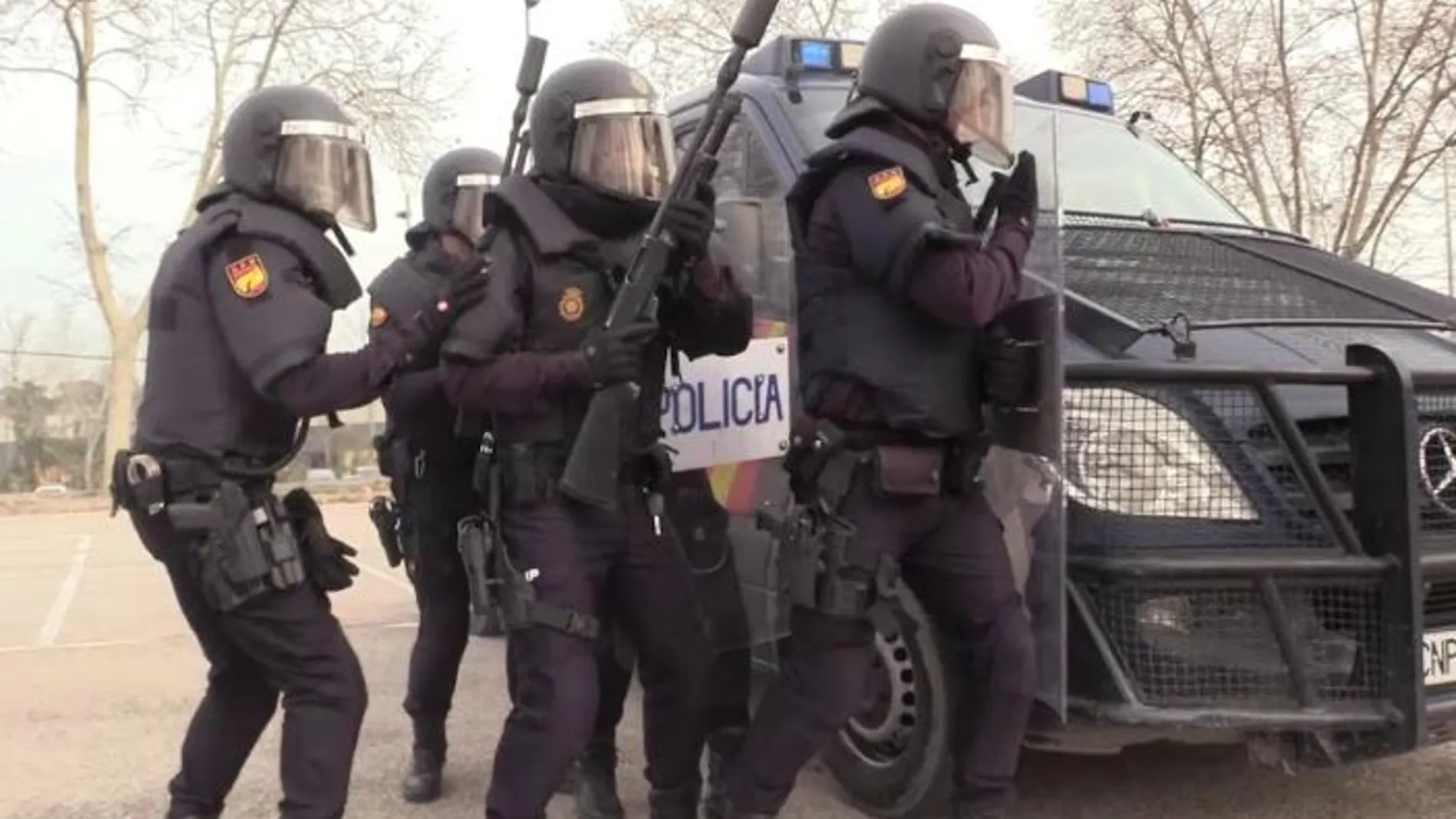 Agentes de la Unidad de Prevención y Reacción (UPR) de la Policía Nacional