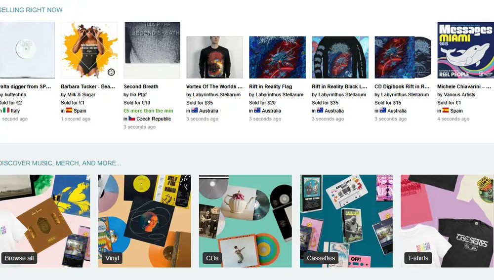 En Bandcamp se puede encontrar todo tipo de material