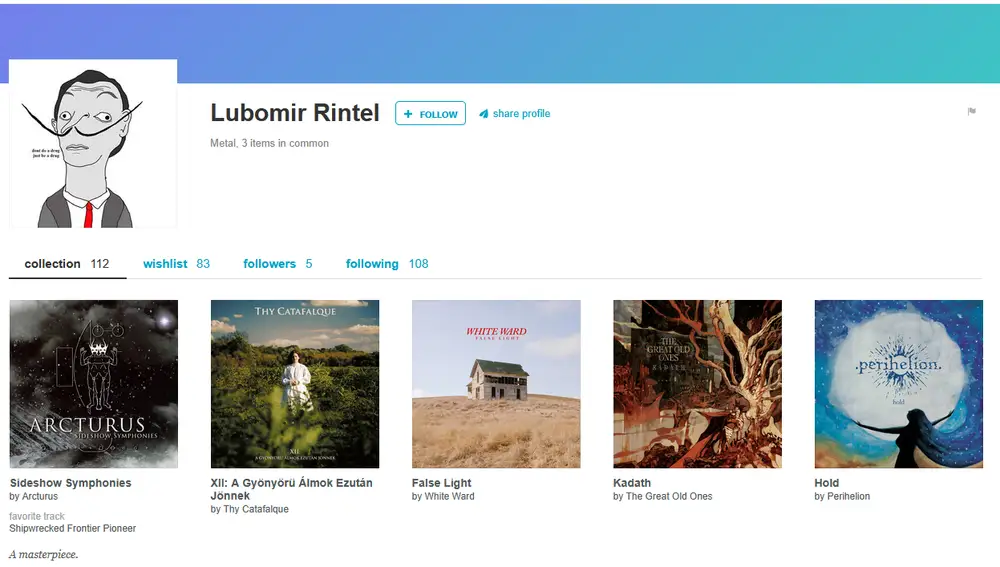 Bandcamp tiene un fuerte componente de red social que hace que sea más que una tienda