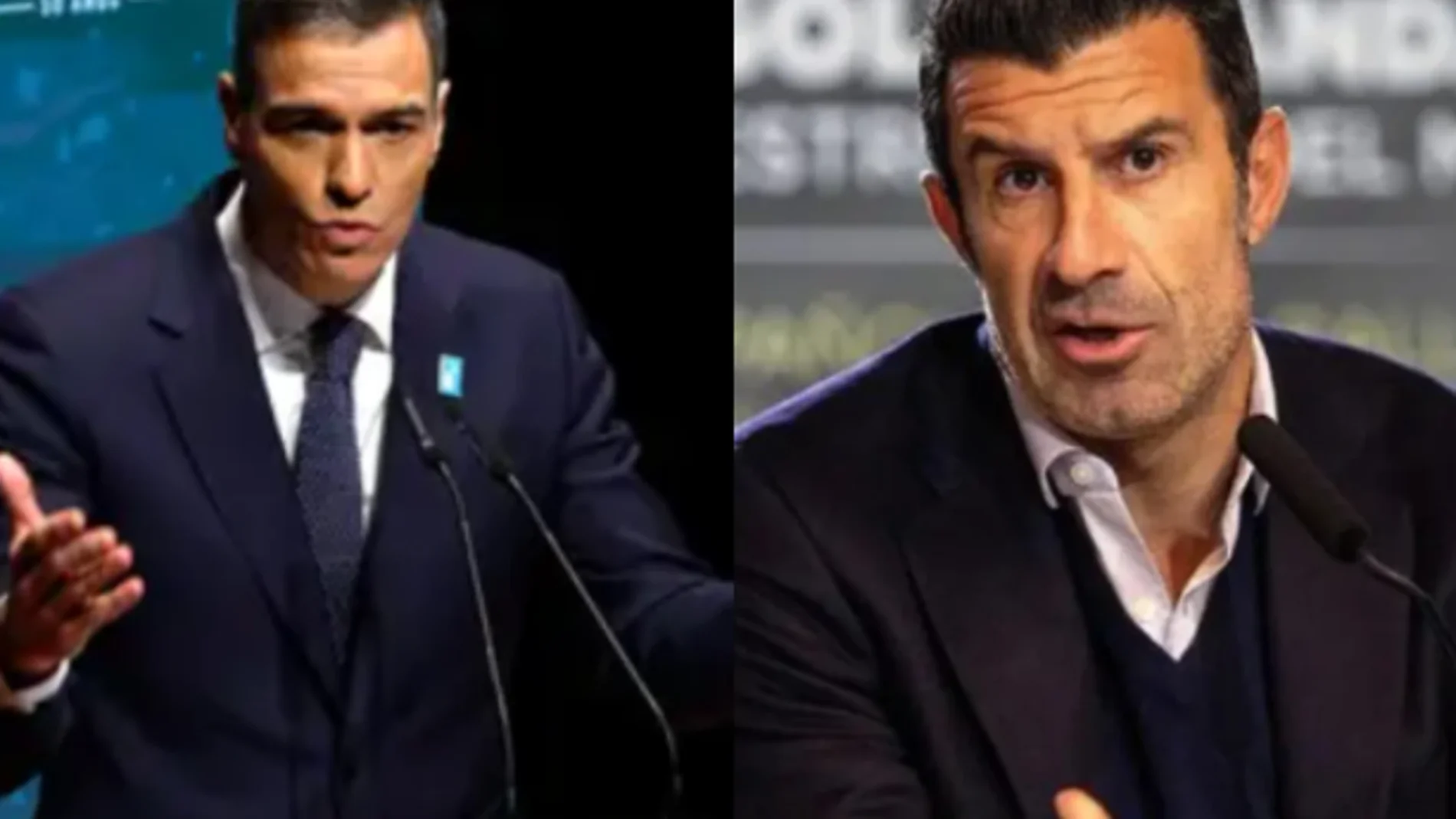 Luis Figo y Pedro Sánchez