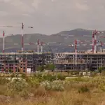 Construcción de viviendas en el distrito Universidad, una de las zonas de expansión de Málaga