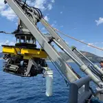 Uno de los vehículos submarinos remotamente tripulados desplegados en el ejercicio