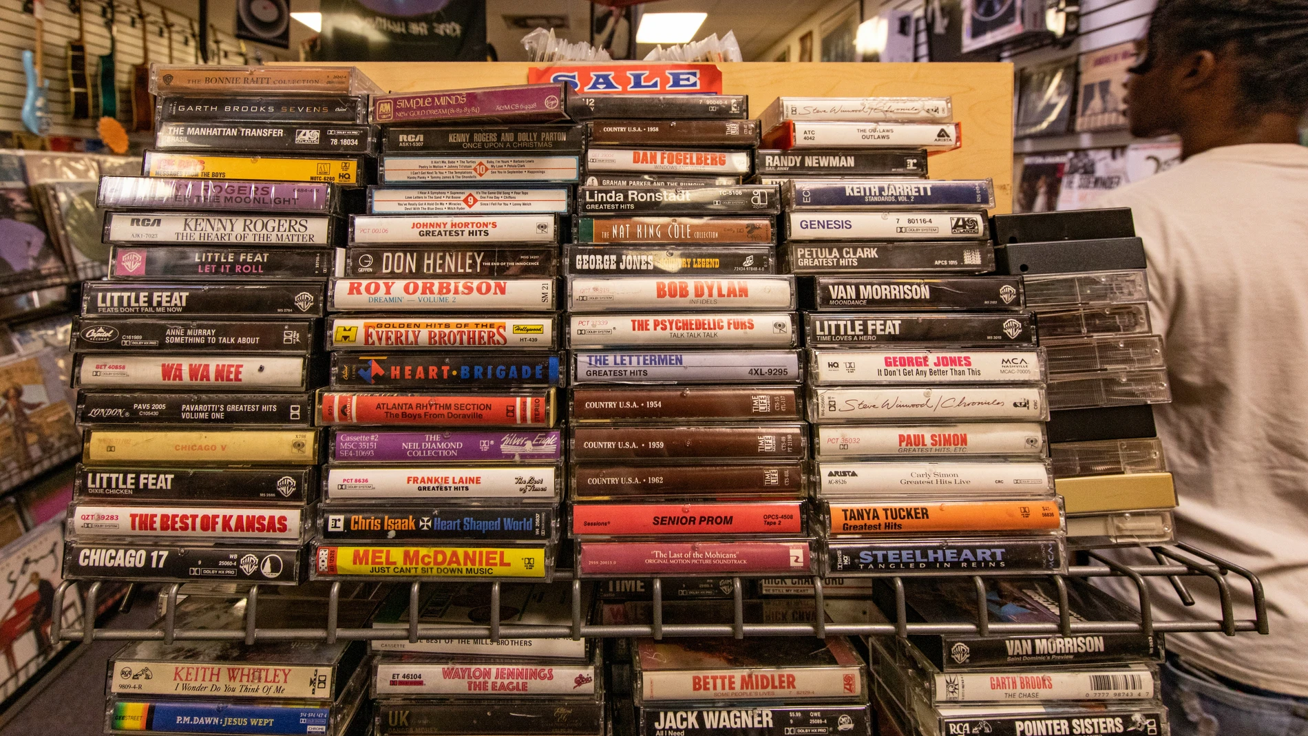 Saldo de cassettes en una tienda