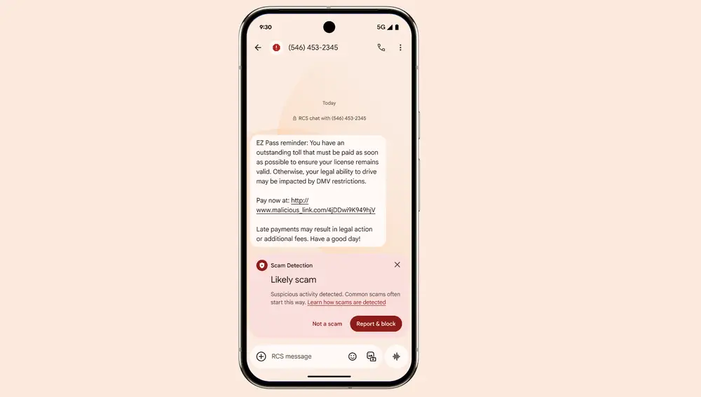 El nuevo sistema de detección de estafas por IA de Mensajes de Google