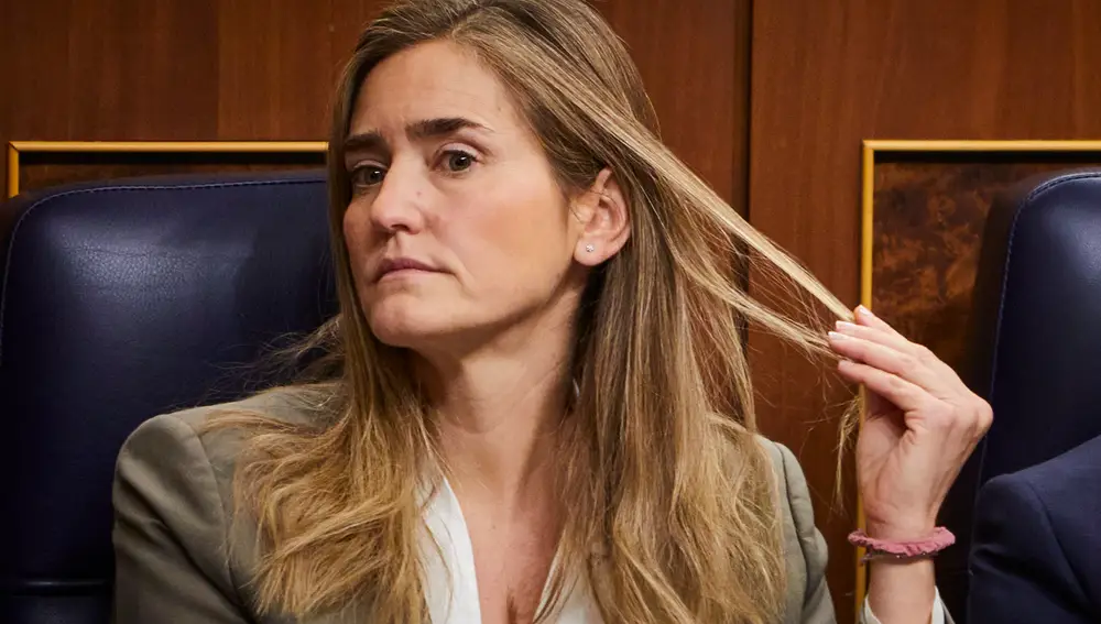 Sara Aagesen Muñoz, Vicepresidenta tercera del Gobierno y ministra para la Transición Ecológica y el Reto Demográfico, durante la sesión de control al gobierno en el Congreso de los Diputados. © Alberto R. Roldán / Diario La Razón. 11 12 2024