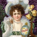 Anuncio de 1890 de una dama en Atlanta bebiendo Coca-Cola 