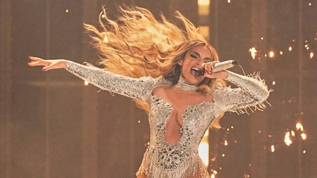 Melody en la primera semifinal de Eurovisión.