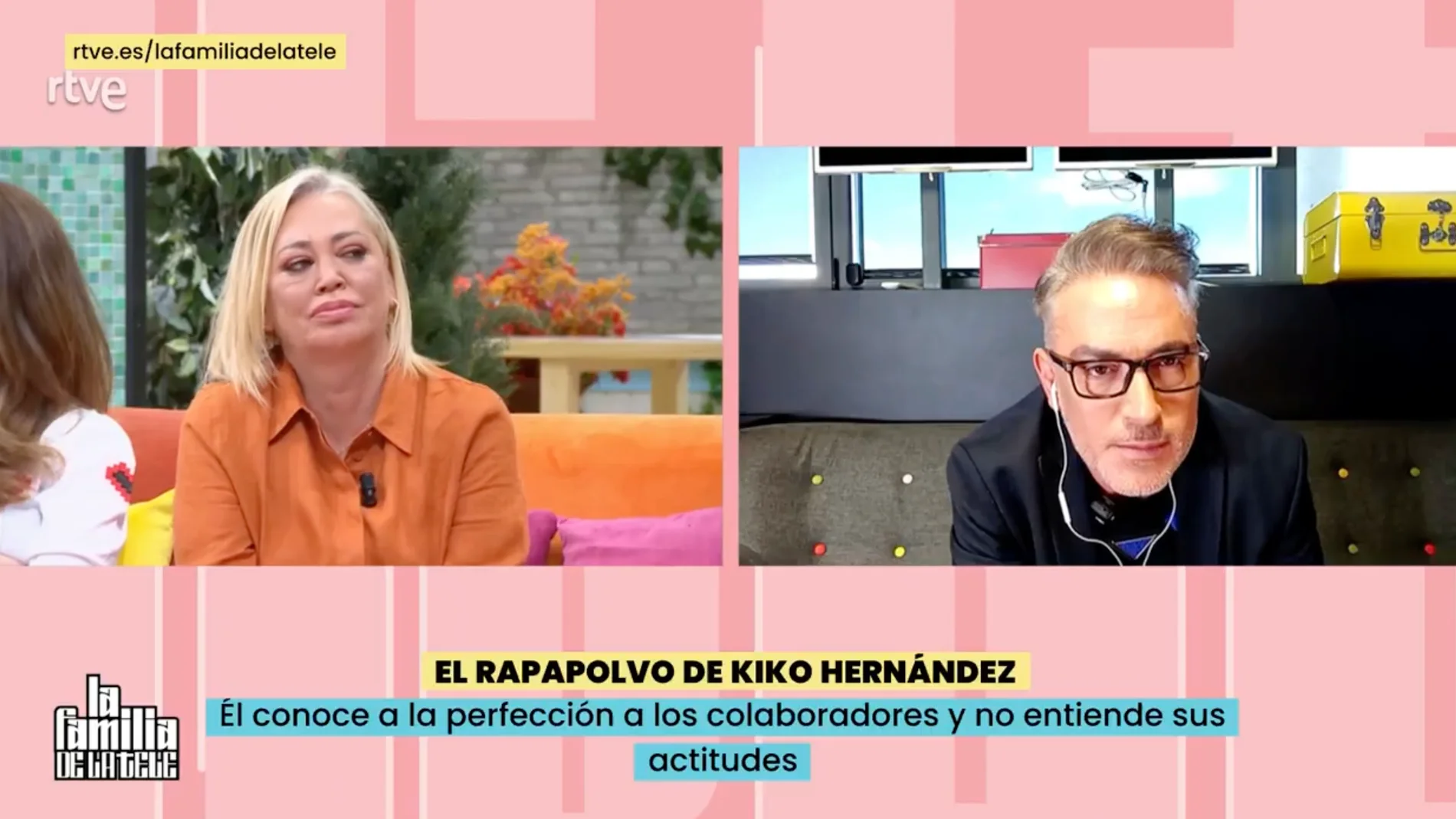 Captura de Kiko Hernández y Belén Esteban en 'La familia de la tele'