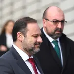 José Luis Ábalos y Koldo García, a su llegada al Congreso de los Diputados, en 2019.