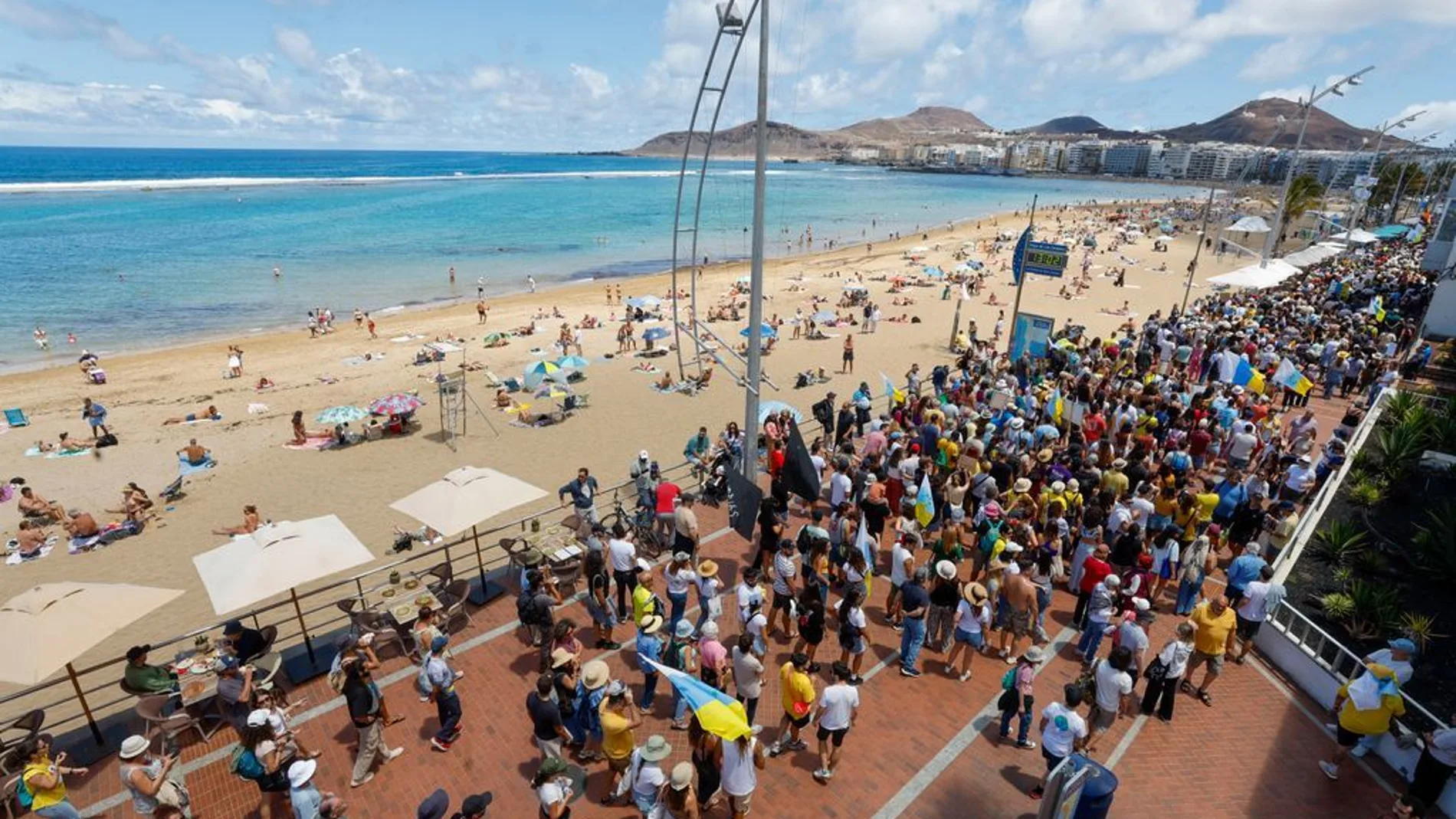 Manifestación en Gran Canaria durante el 18M